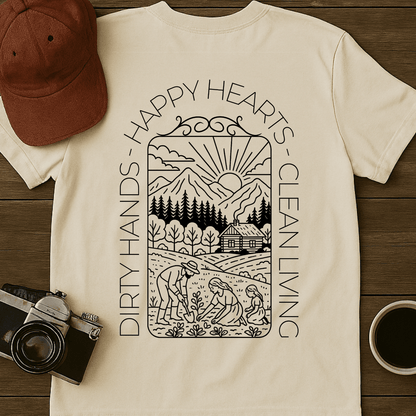 Clean Living Homestead T-Shirt (BACK)