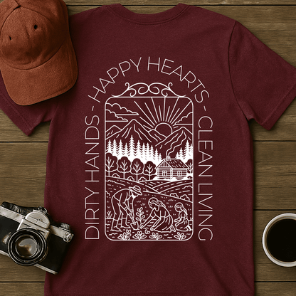 Clean Living Homestead T-Shirt (BACK)