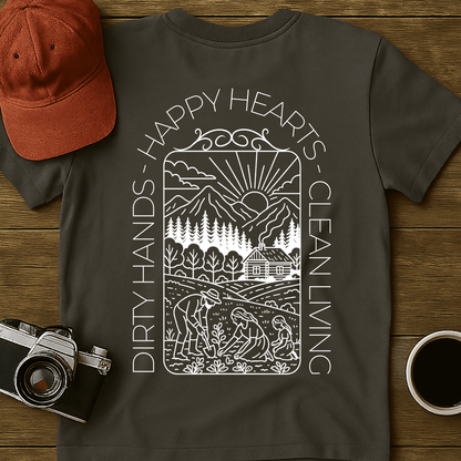 Clean Living Homestead T-Shirt (BACK)
