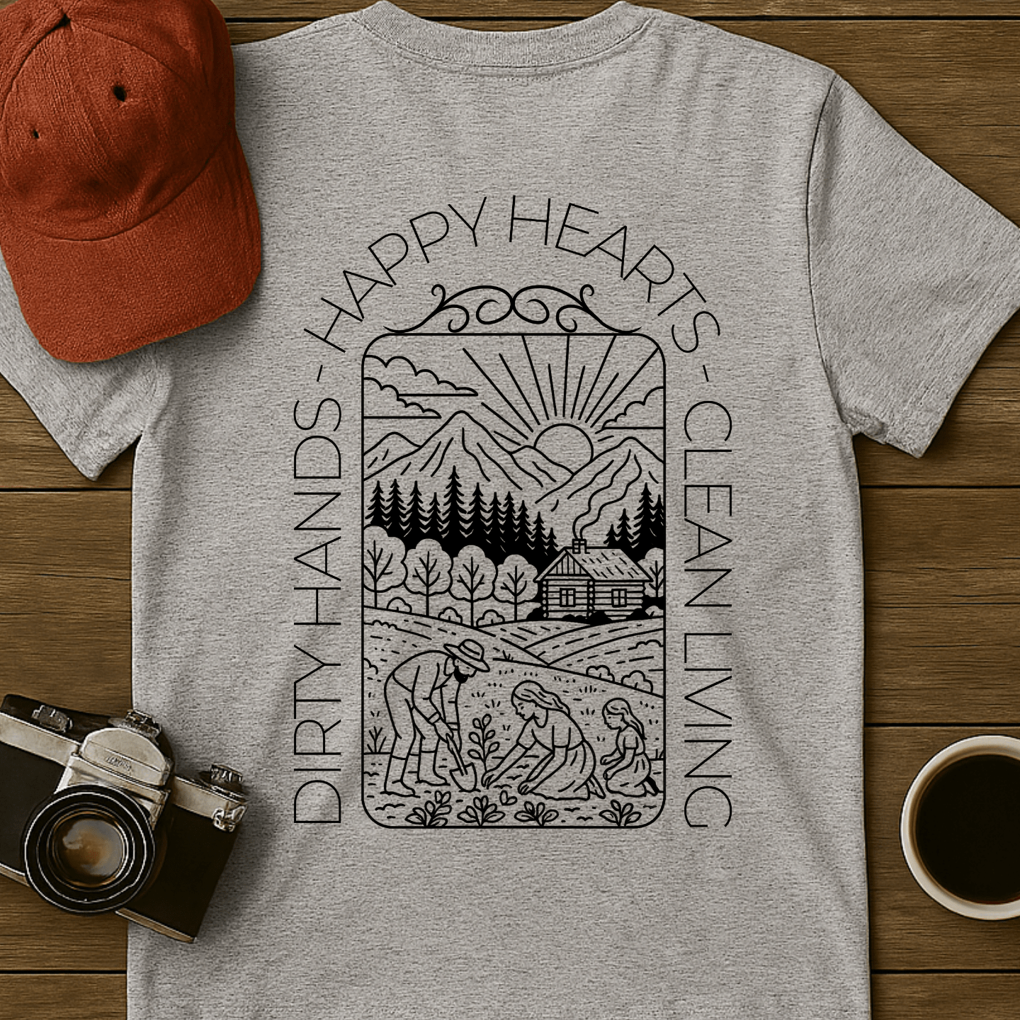 Clean Living Homestead T-Shirt (BACK)