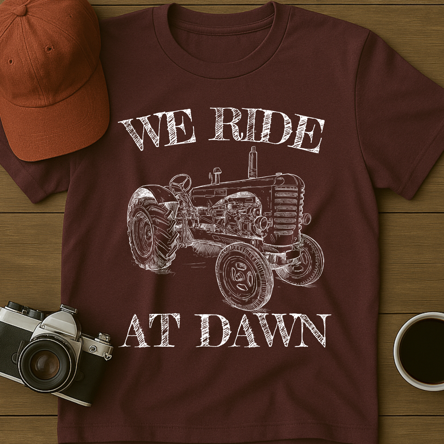 We Ride At Dawn Tractor T-Shirt
