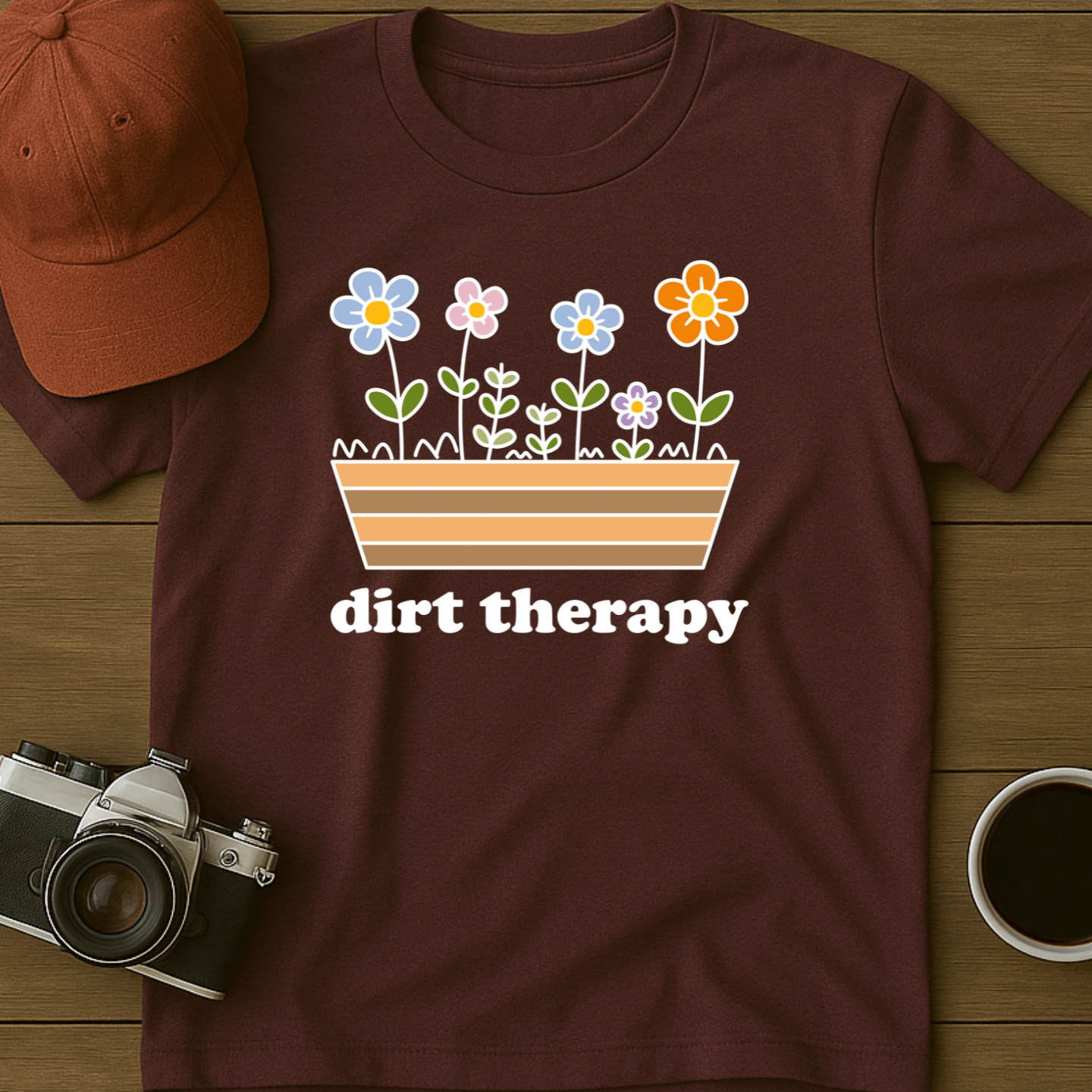 Dirt Therapy Flower Box Color T-Shirt