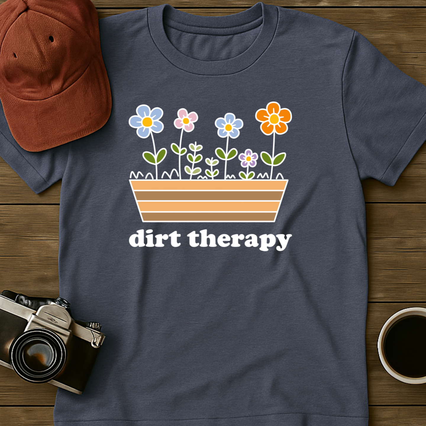 Dirt Therapy Flower Box Color T-Shirt