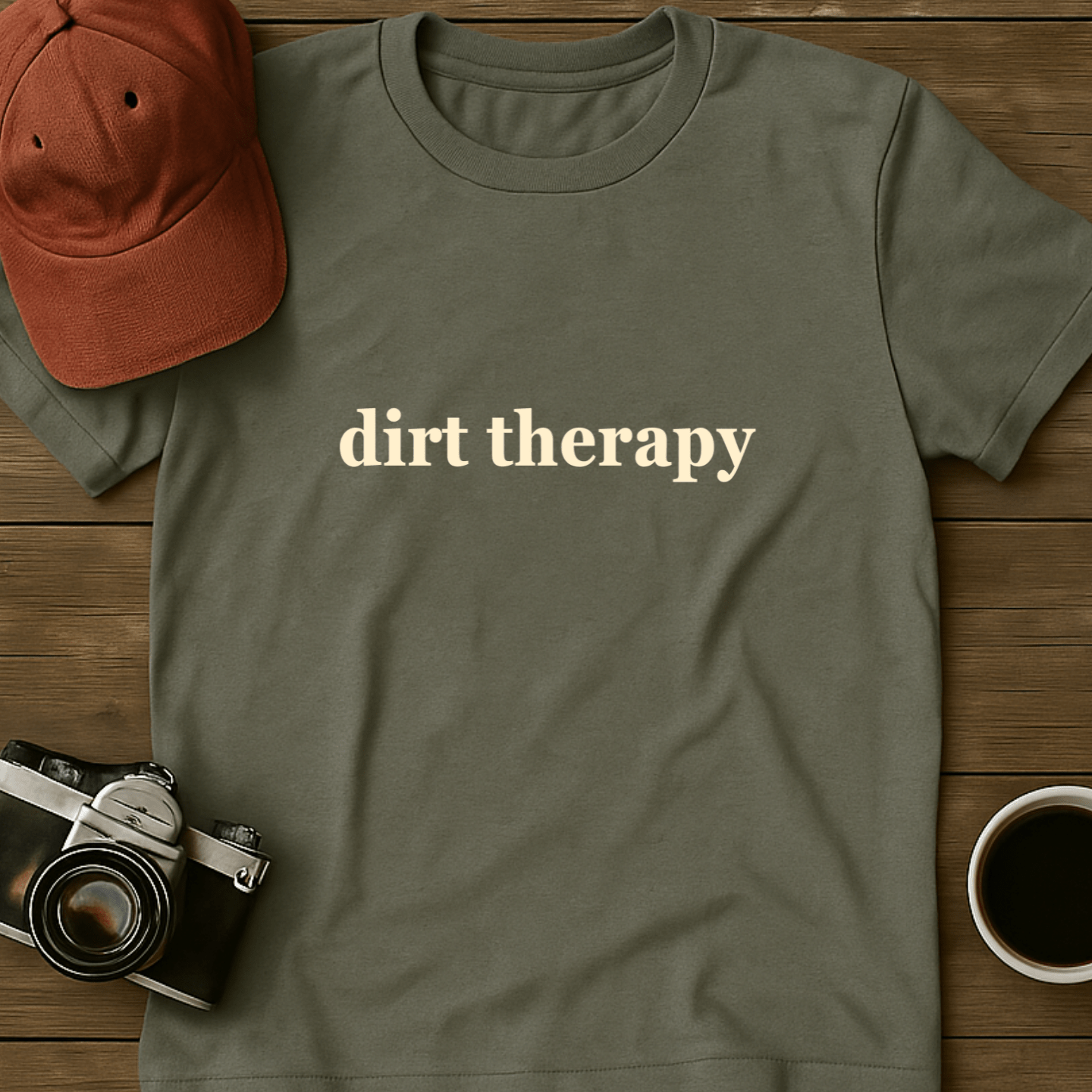 Dirt Therapy Text T-Shirt