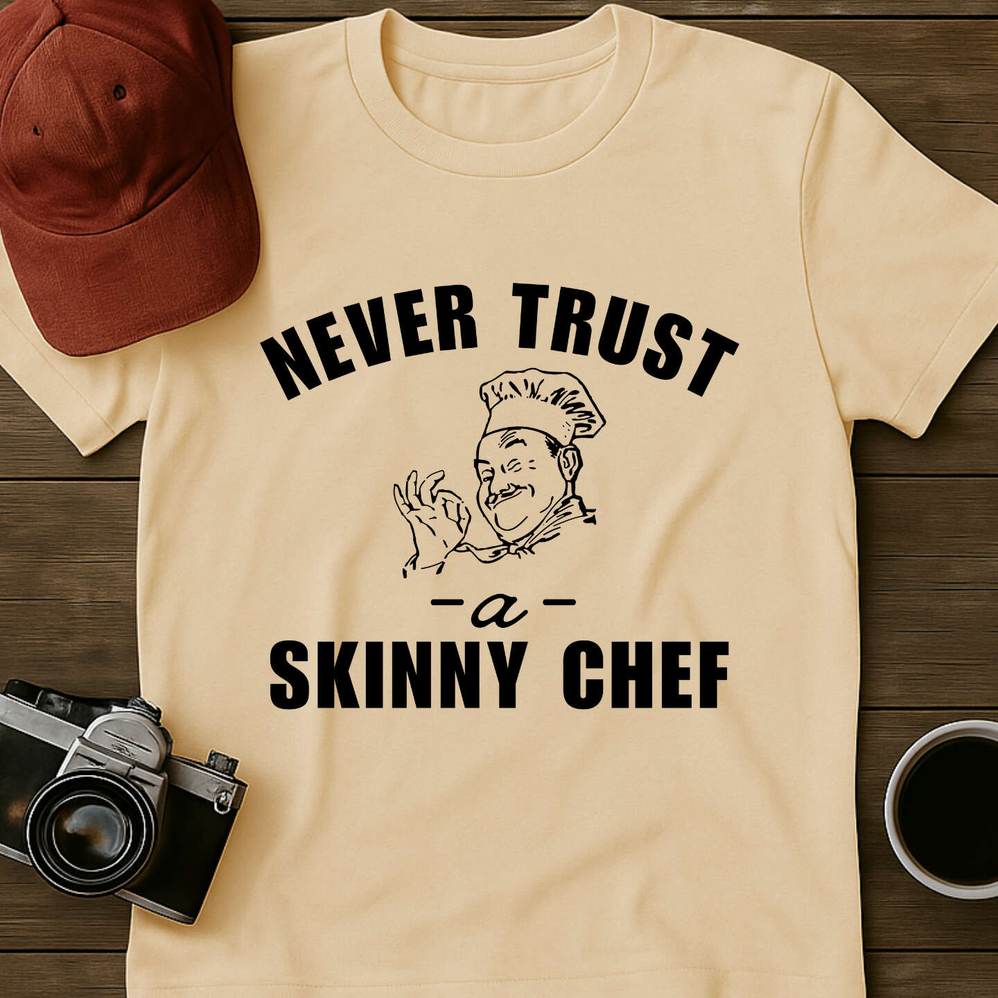Never Trust A Skinny Chef T-Shirt