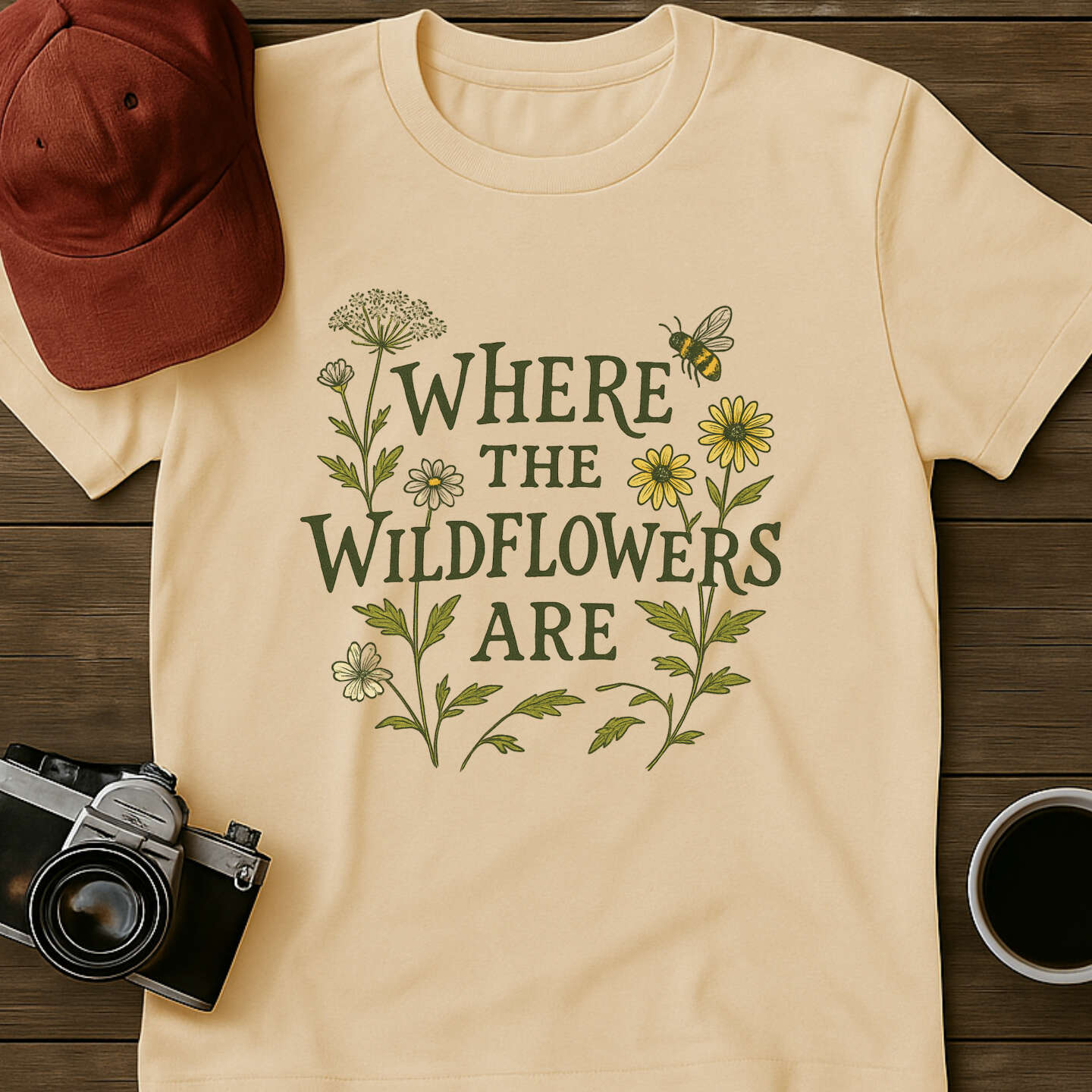 Where the Wildflowers Are Print T-Shirt
