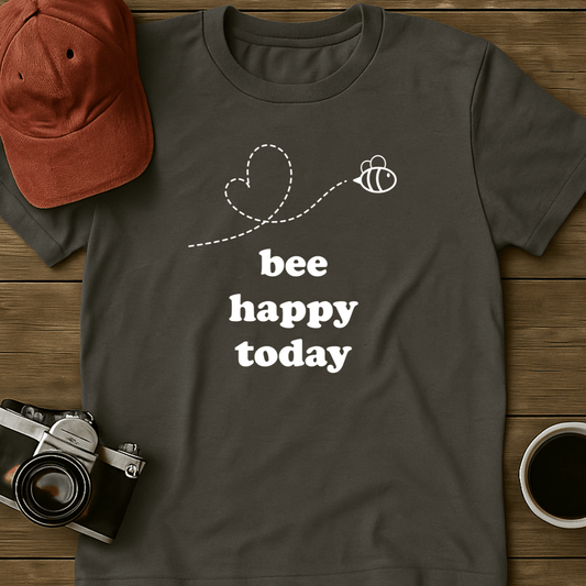 Bee Happy Today Heart T-Shirt
