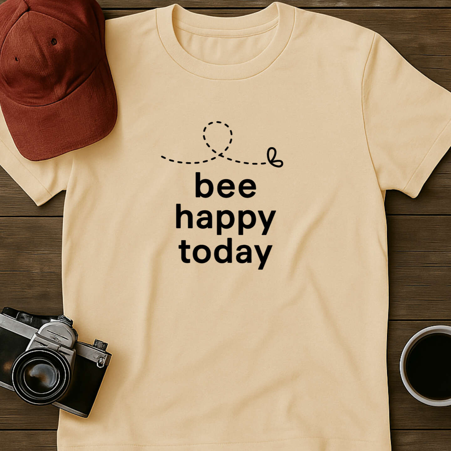 Bee Happy Today Simple T-Shirt