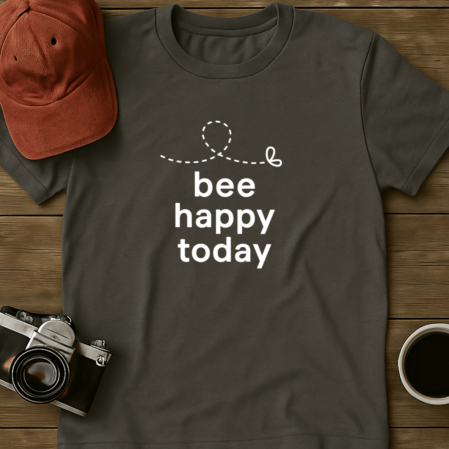 Bee Happy Today Simple T-Shirt