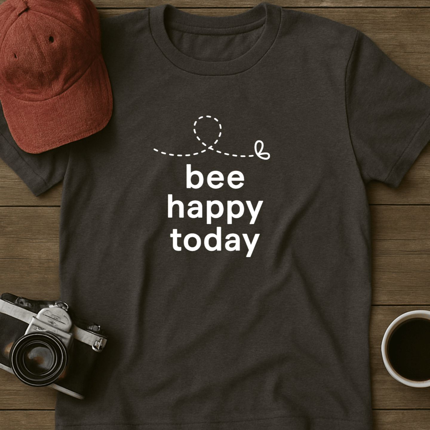 Bee Happy Today Simple T-Shirt