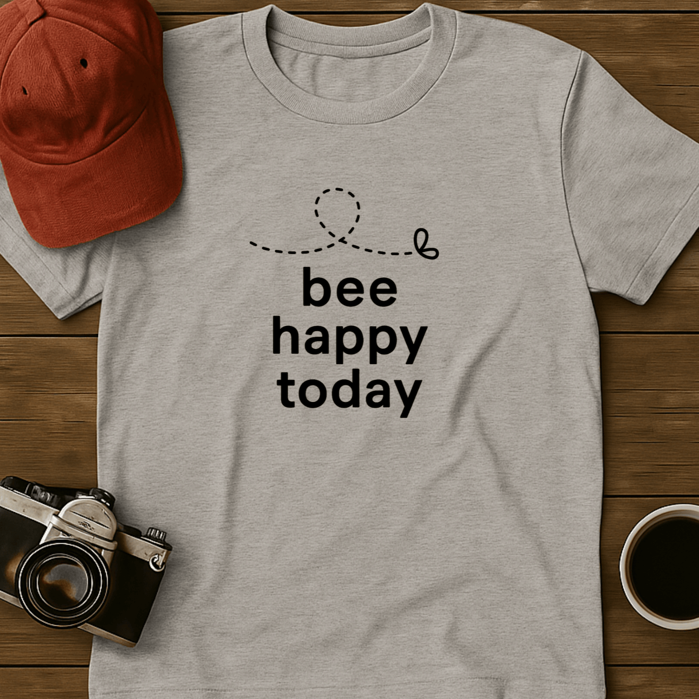 Bee Happy Today Simple T-Shirt