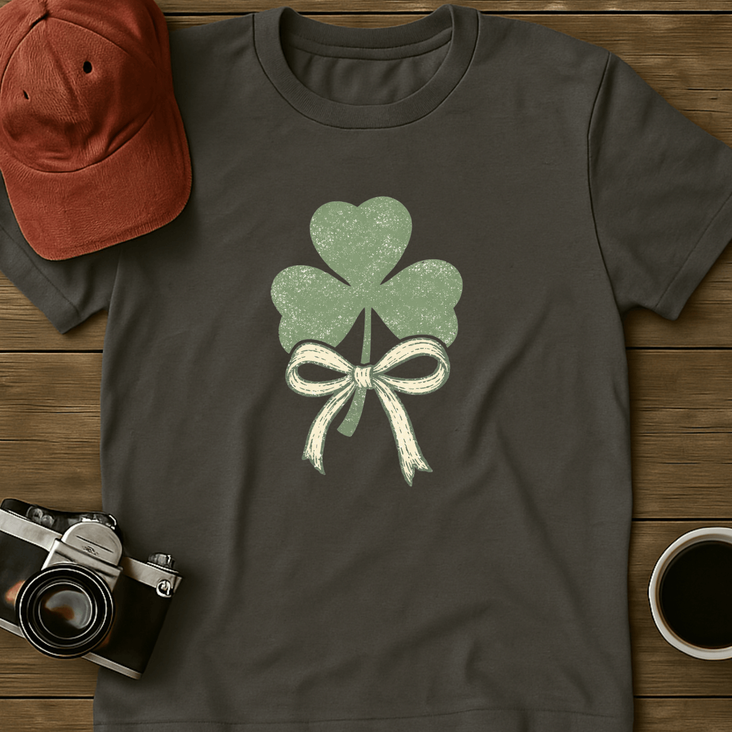 Coquette Bow Shamrock T-Shirt