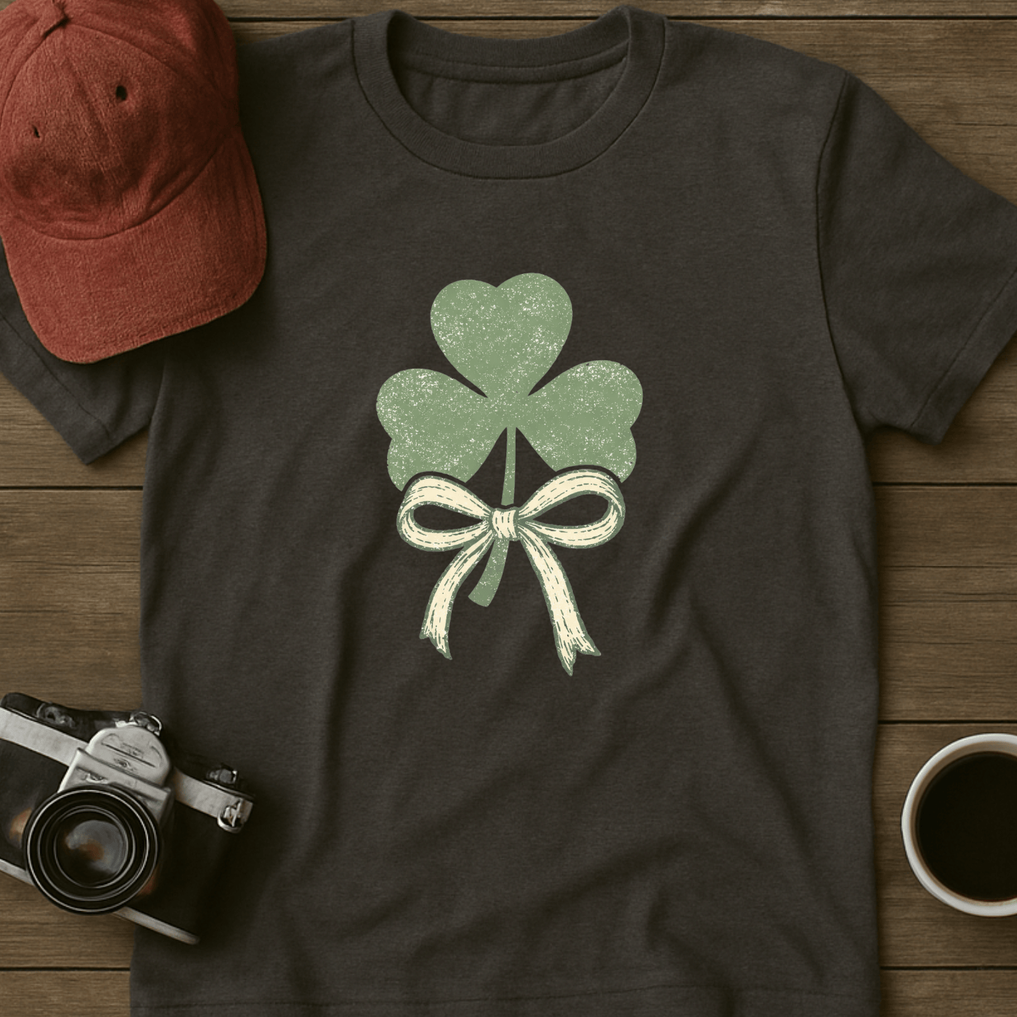Coquette Bow Shamrock T-Shirt