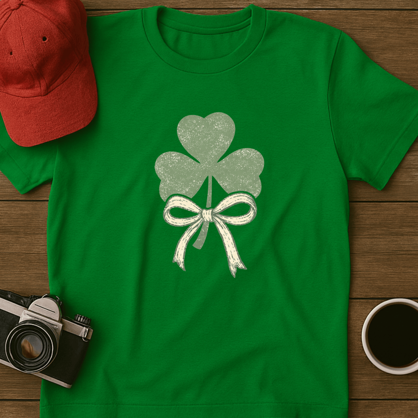 Coquette Bow Shamrock T-Shirt