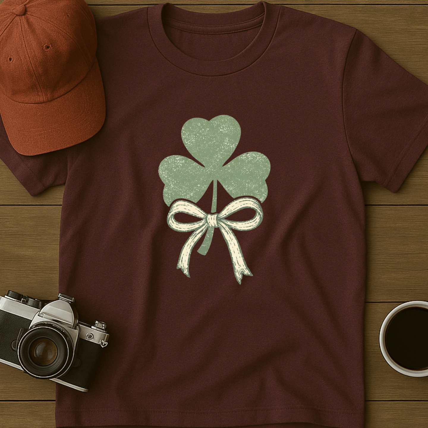 Coquette Bow Shamrock T-Shirt