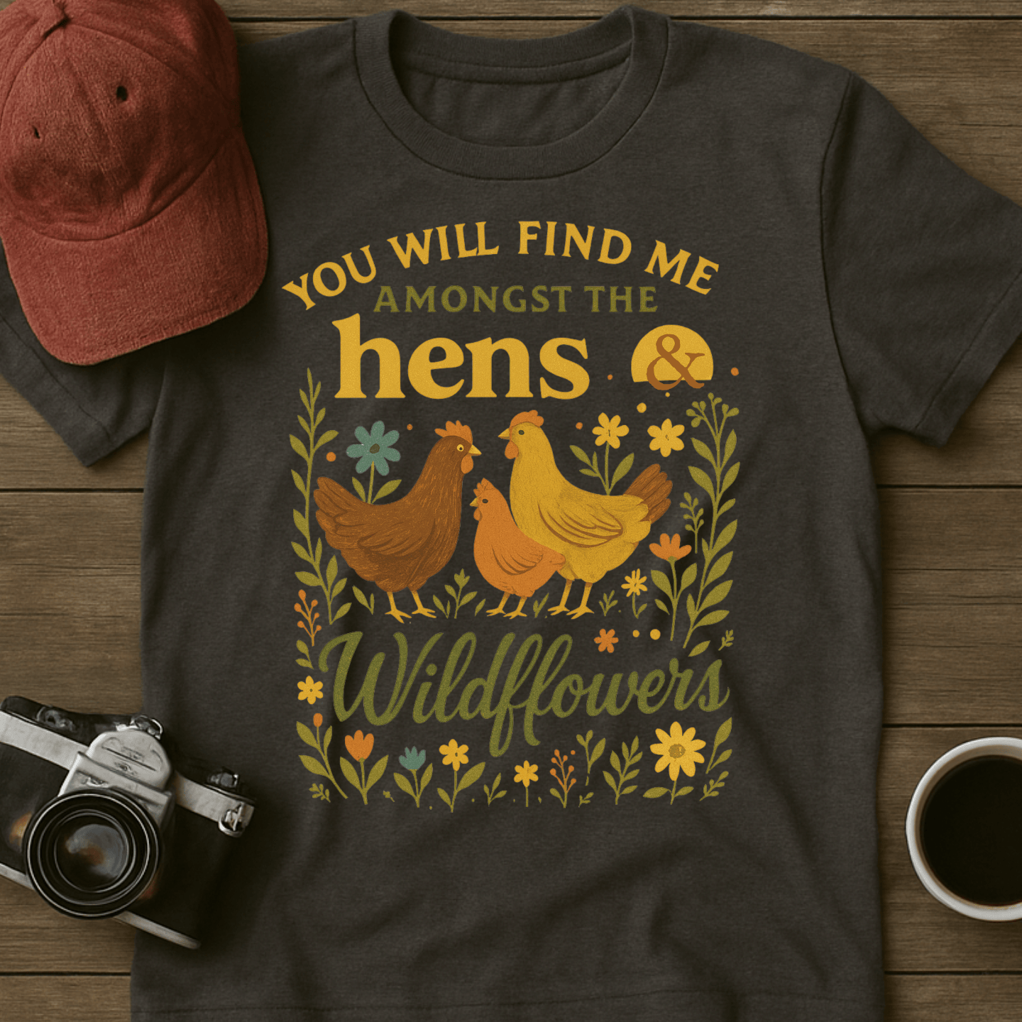 Hens and Wildflowers I T-Shirt