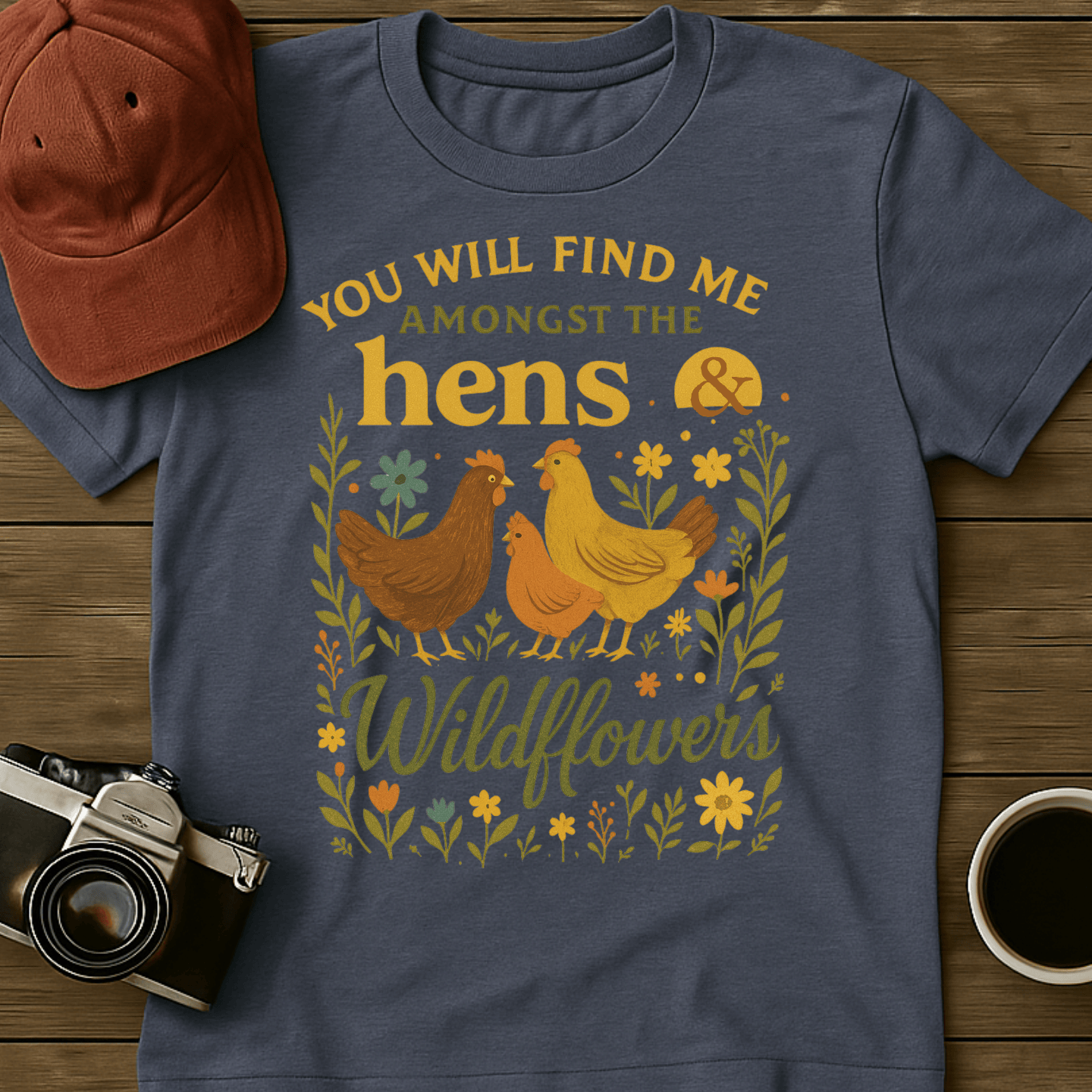Hens and Wildflowers I T-Shirt