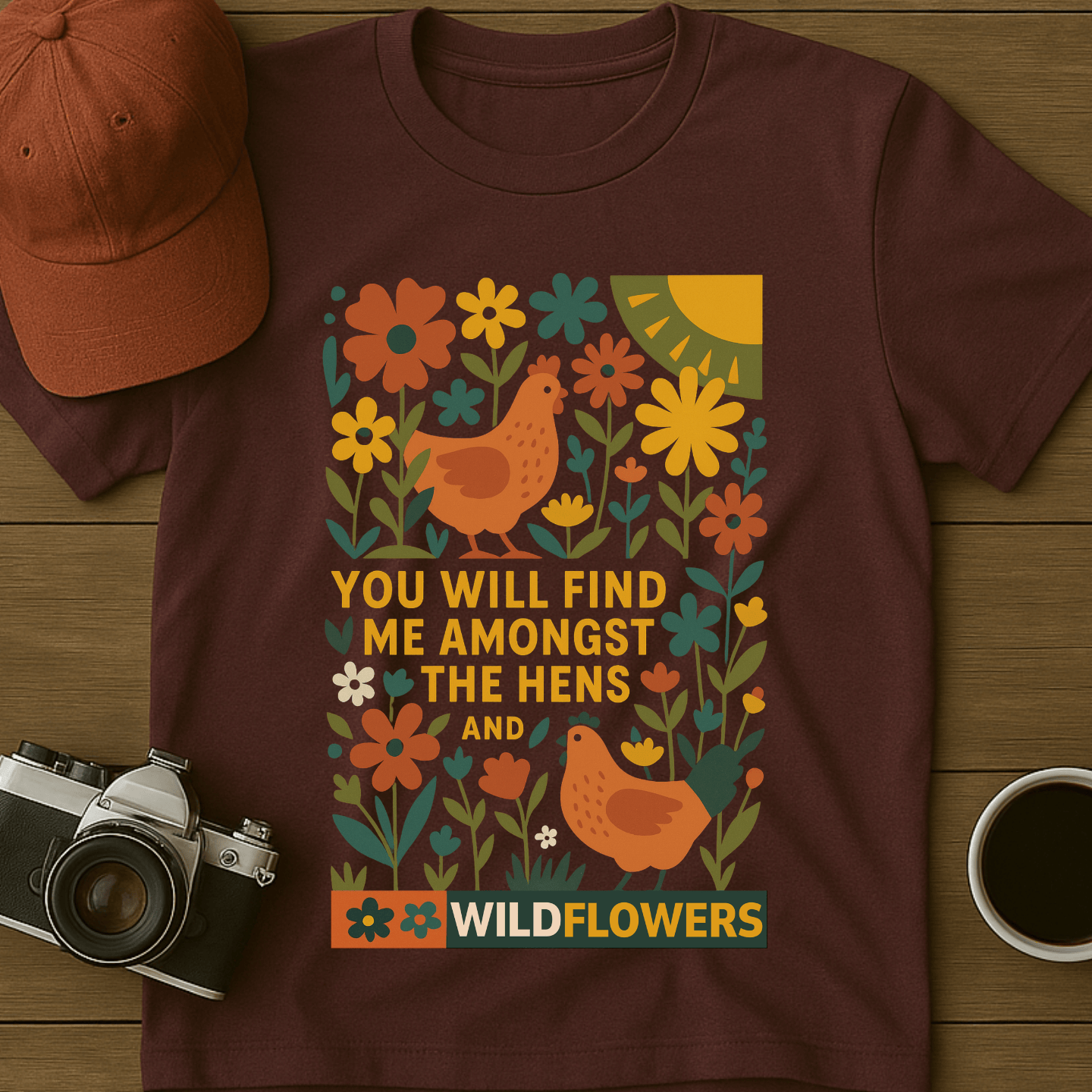 Hens and Wildflowers II T-Shirt