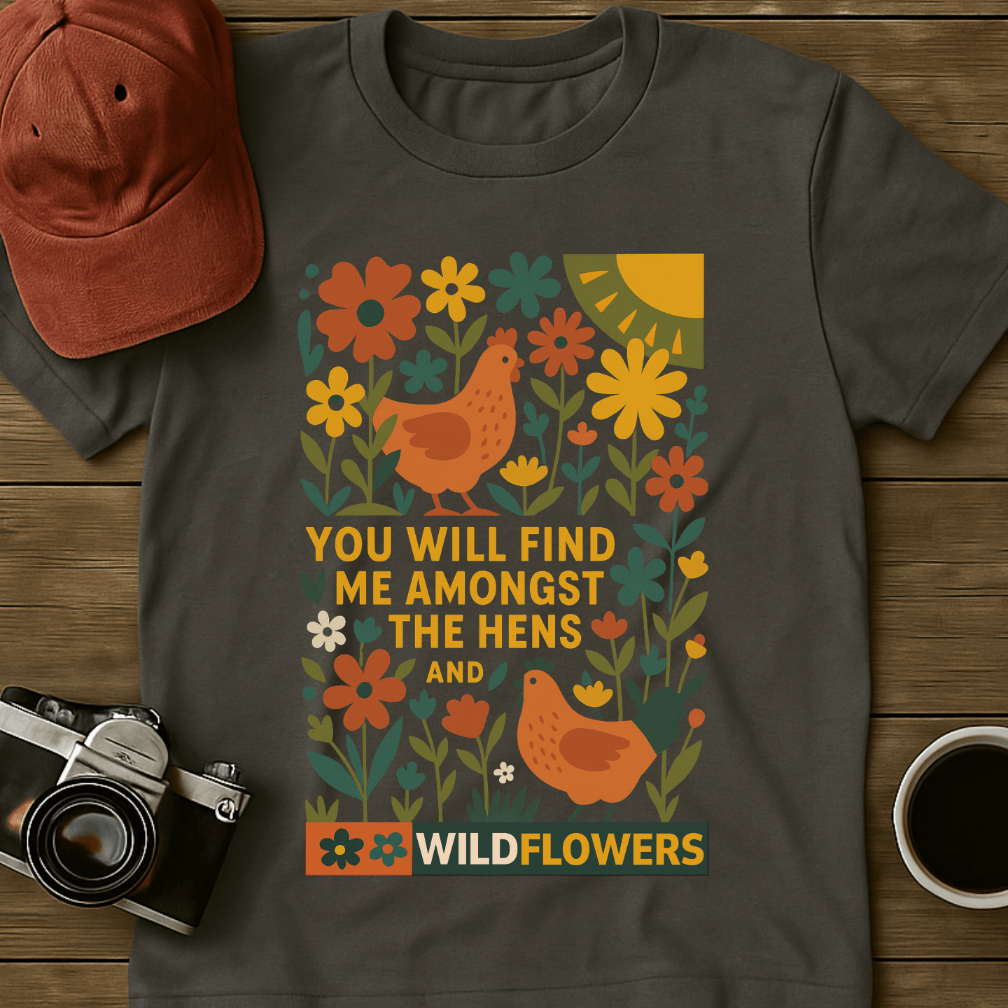 Hens and Wildflowers II T-Shirt