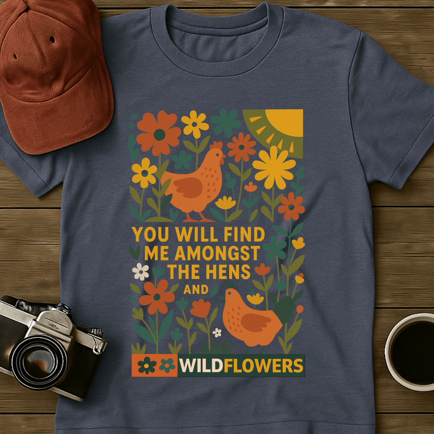 Hens and Wildflowers II T-Shirt