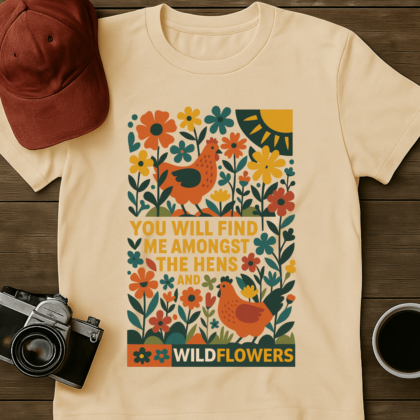 Hens and Wildflowers II T-Shirt