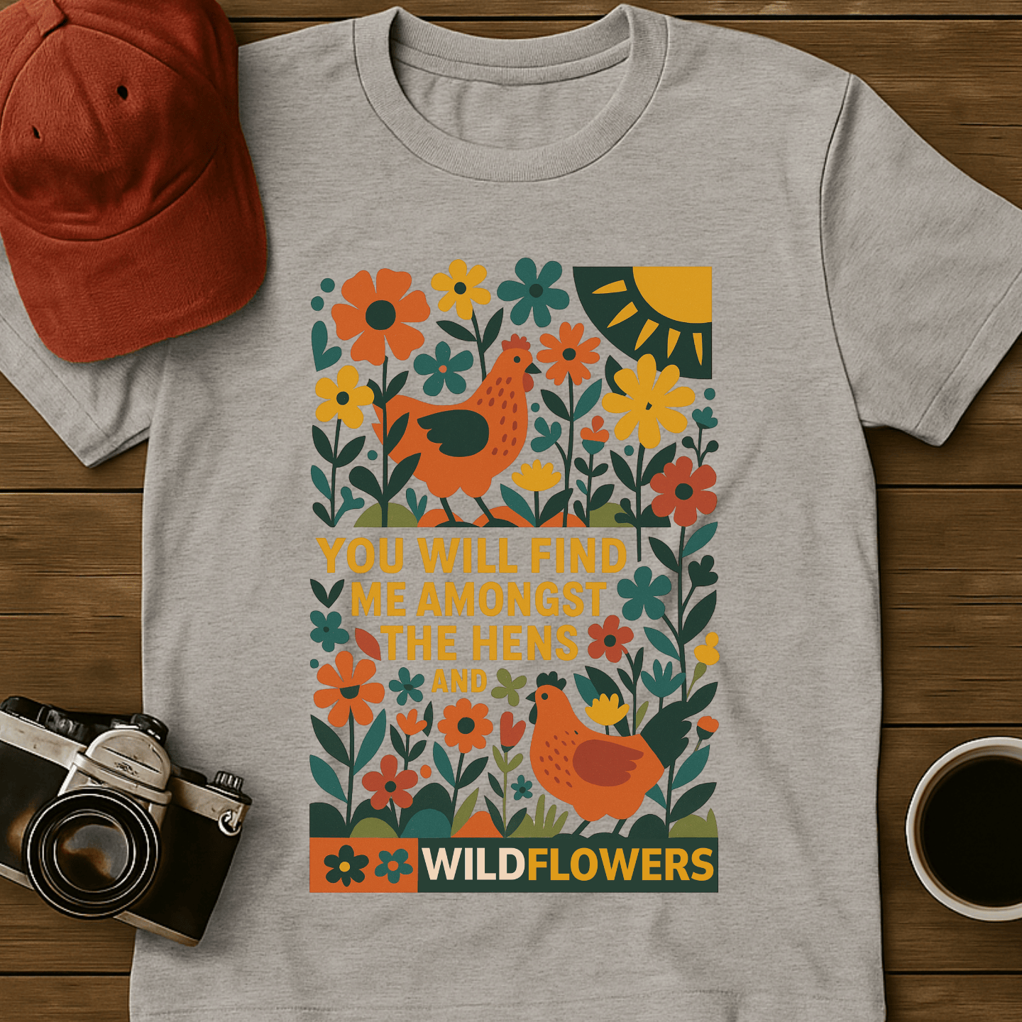Hens and Wildflowers II T-Shirt