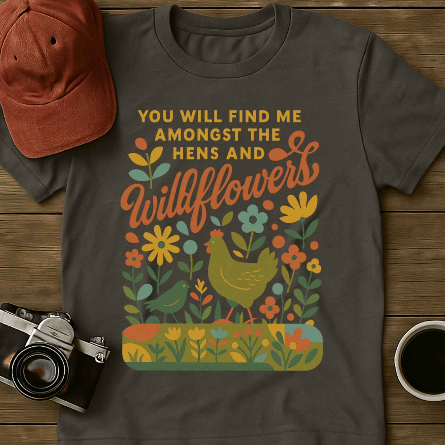 Hens and Wildflowers III T-Shirt