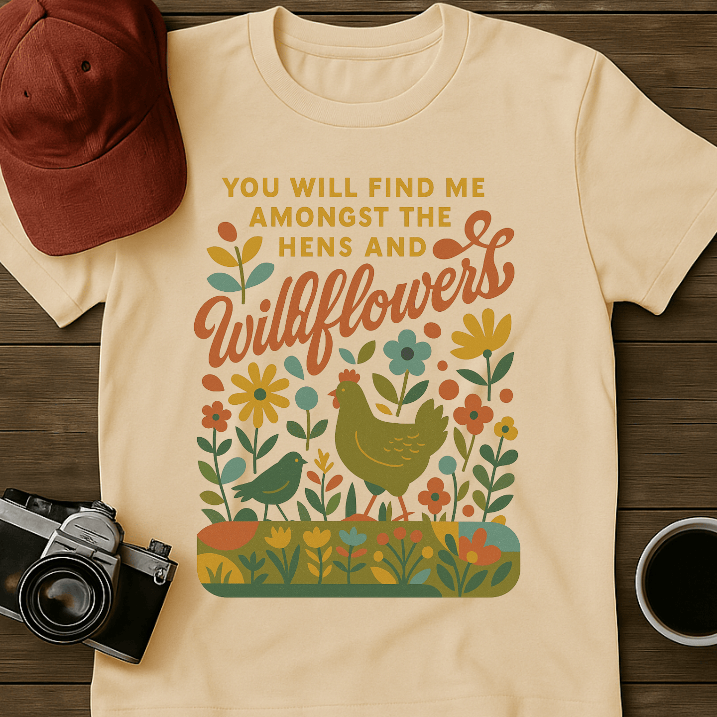 Hens and Wildflowers III T-Shirt