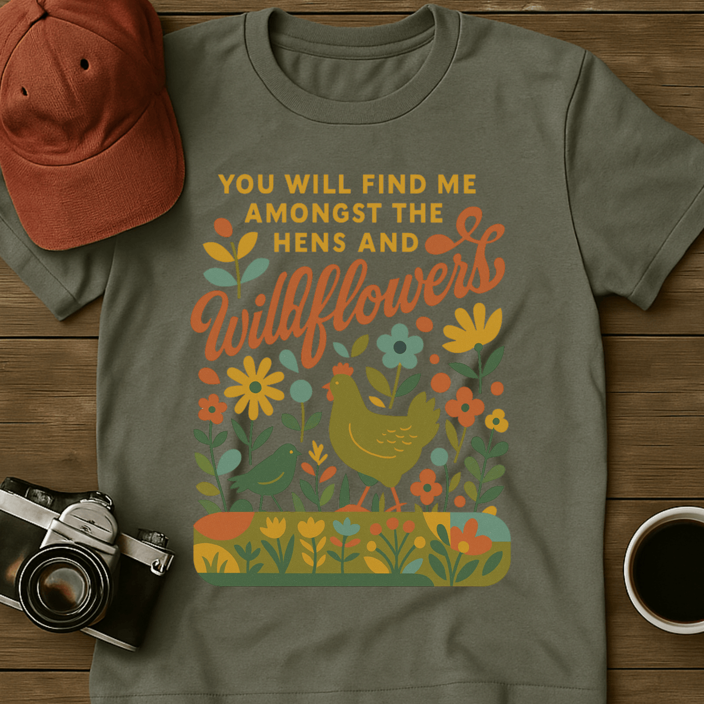 Hens and Wildflowers III T-Shirt