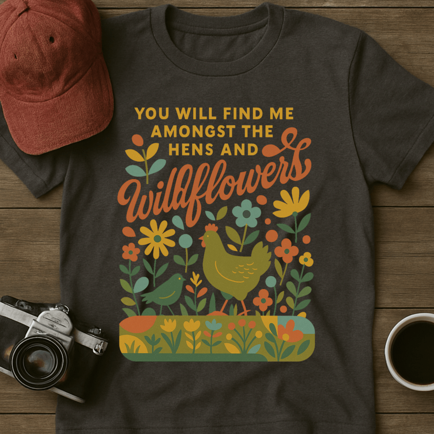 Hens and Wildflowers III T-Shirt