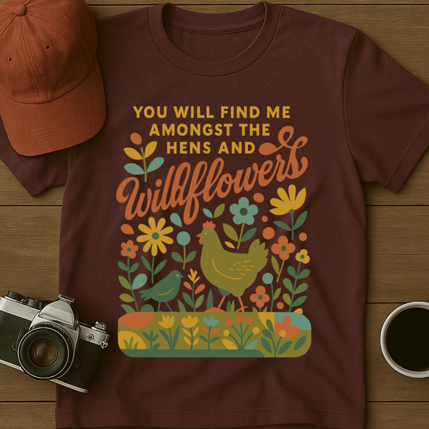 Hens and Wildflowers III T-Shirt