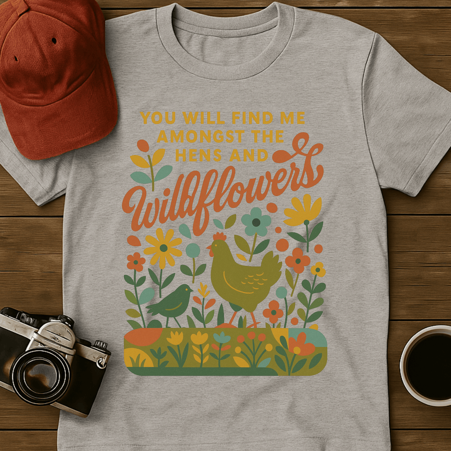 Hens and Wildflowers III T-Shirt