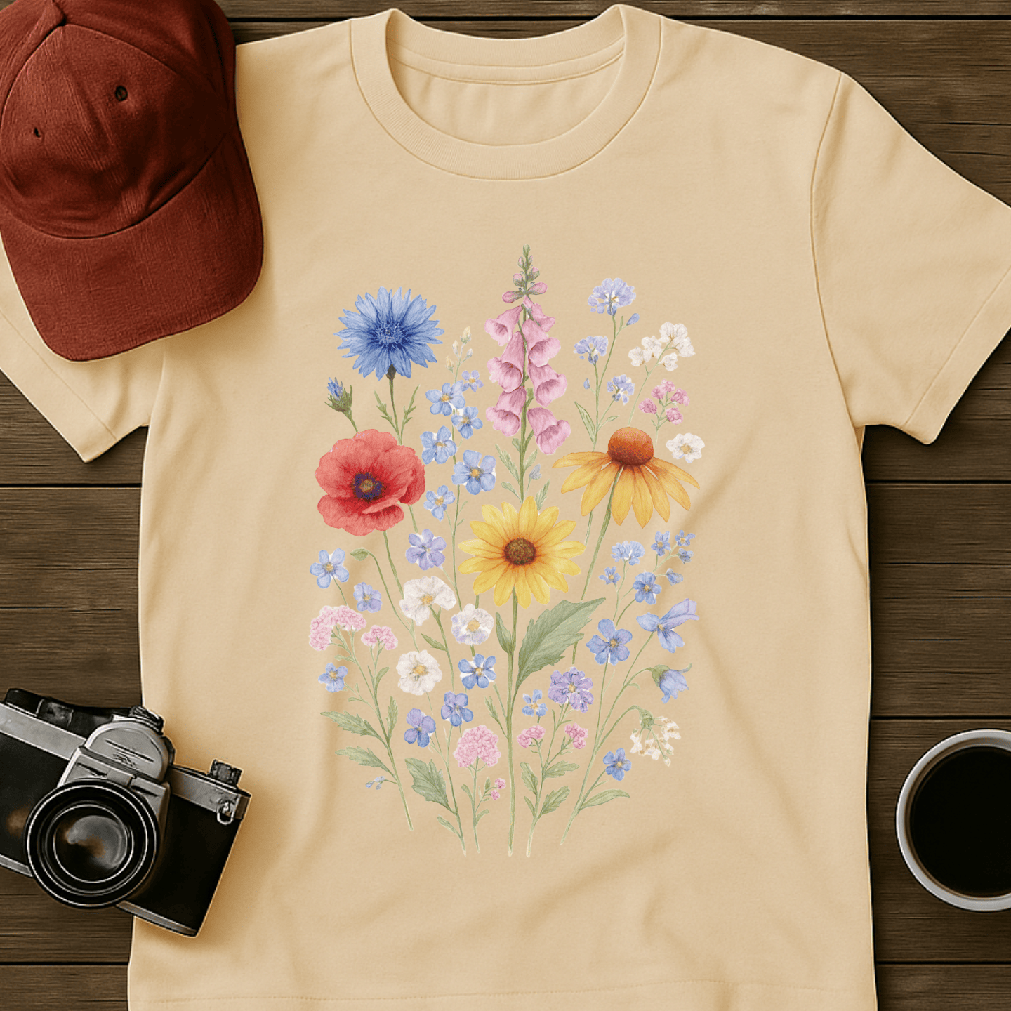 Wildflowers Watercolor I T-Shirt