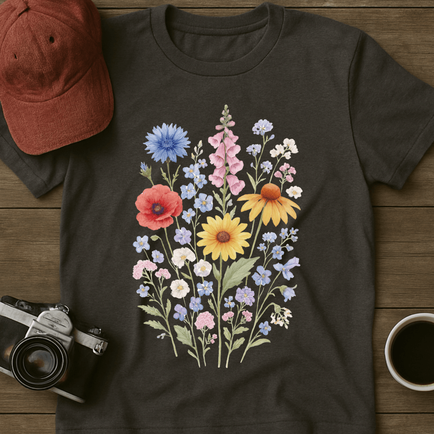 Wildflowers Watercolor I T-Shirt