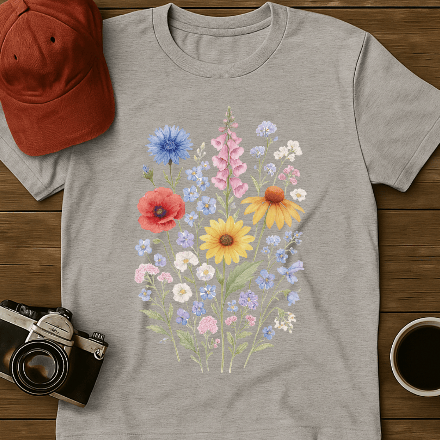Wildflowers Watercolor I T-Shirt