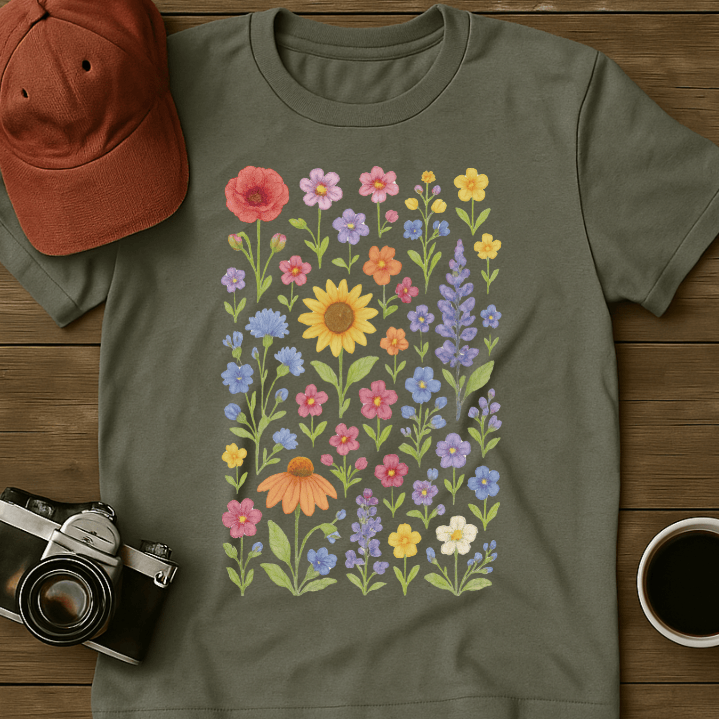 Wildflowers Watercolor II T-Shirt