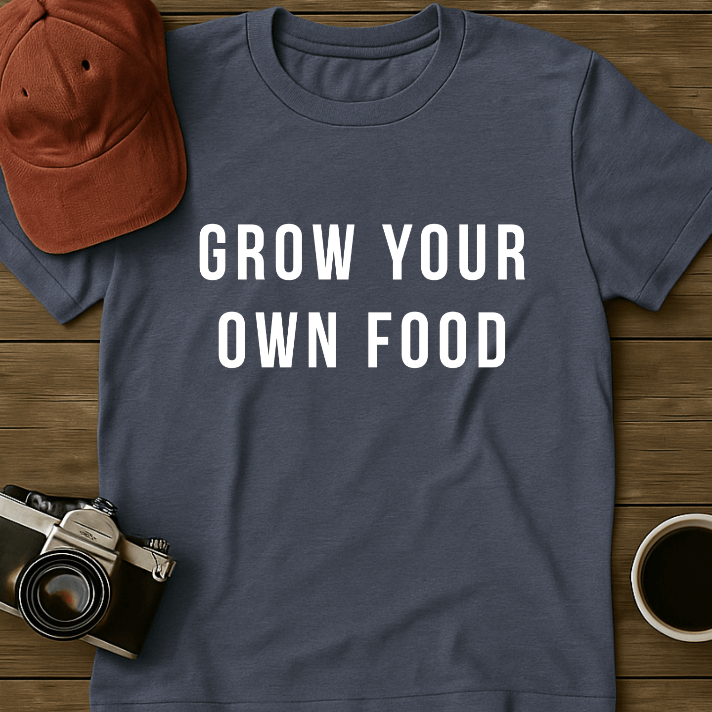 Grow Your Own Food Text T-Shirt