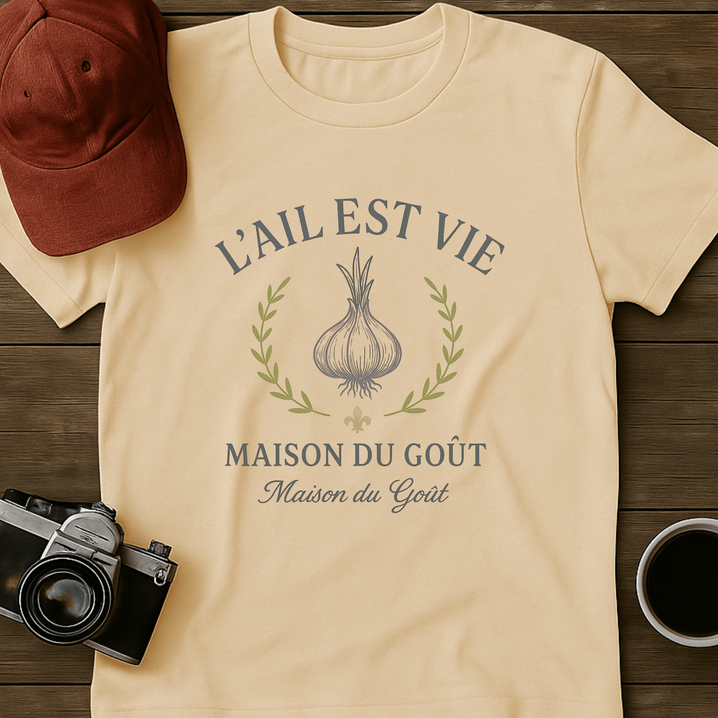 L'ail Est Vie (Garlic is Life) T-Shirt