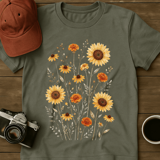 Sunflowers and Marigolds T-Shirt