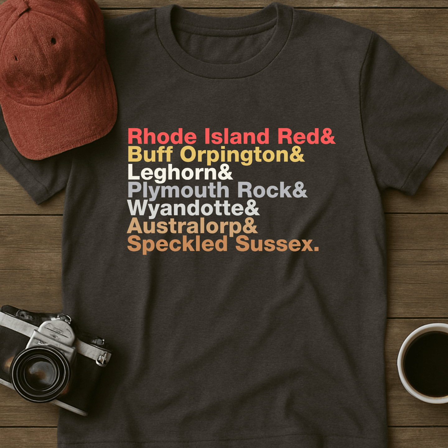 Colorful Backyard Breeds I T-Shirt