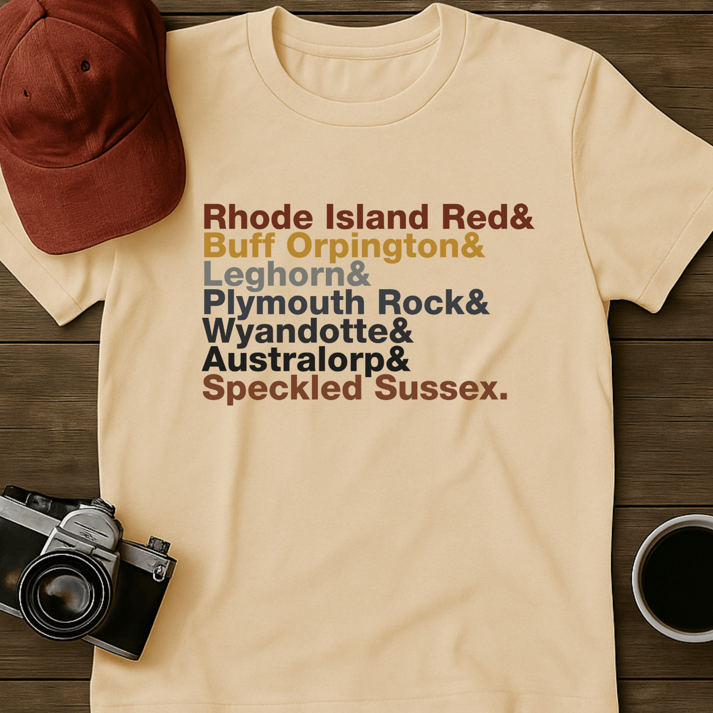 Colorful Backyard Breeds I T-Shirt
