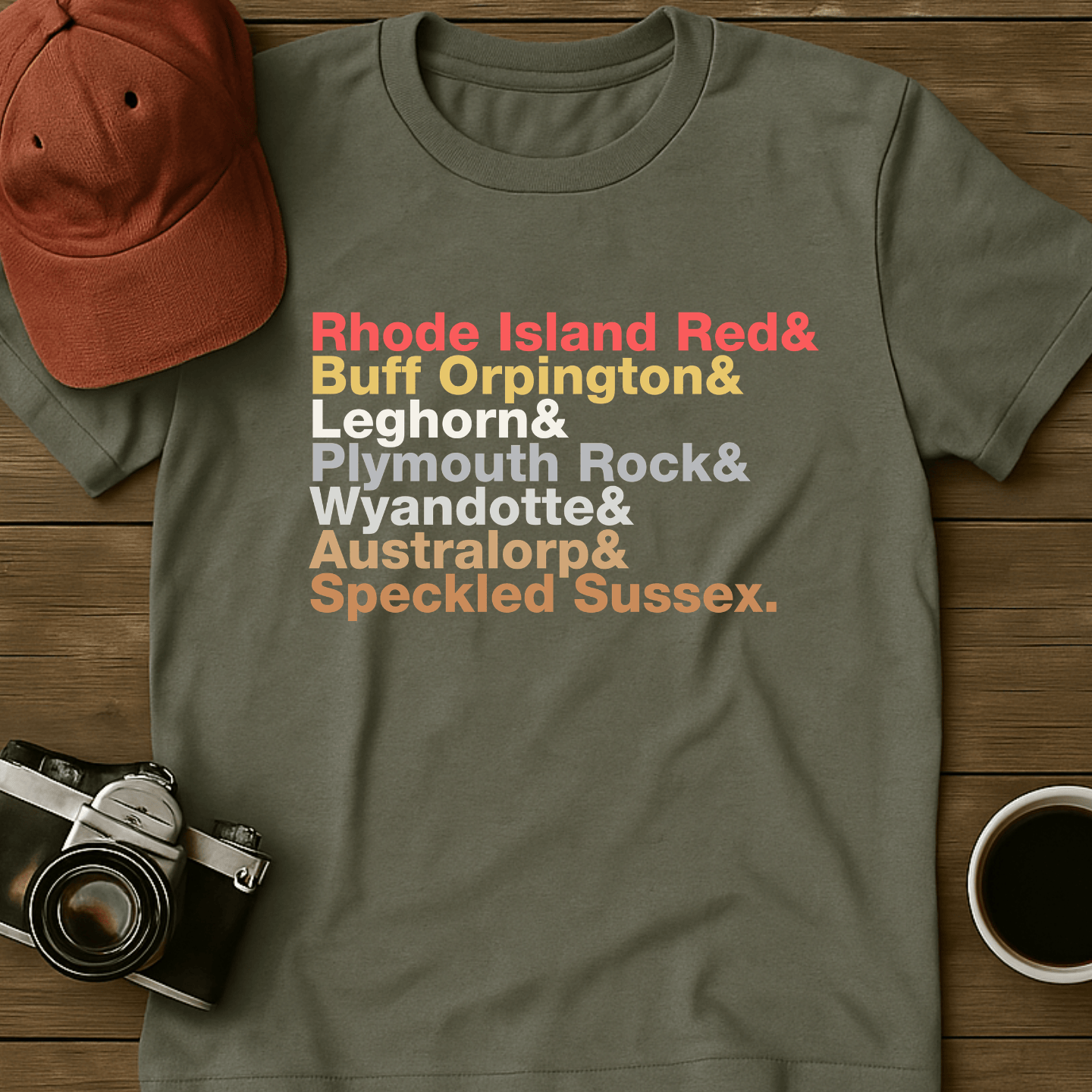 Colorful Backyard Breeds I T-Shirt