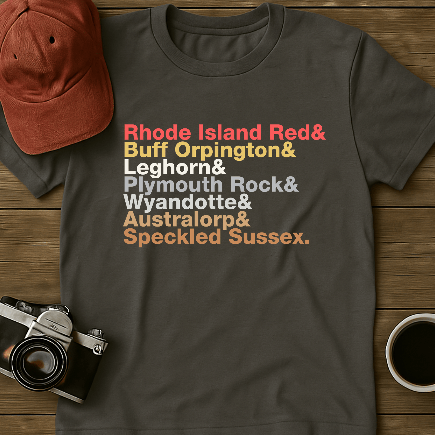 Colorful Backyard Breeds I T-Shirt