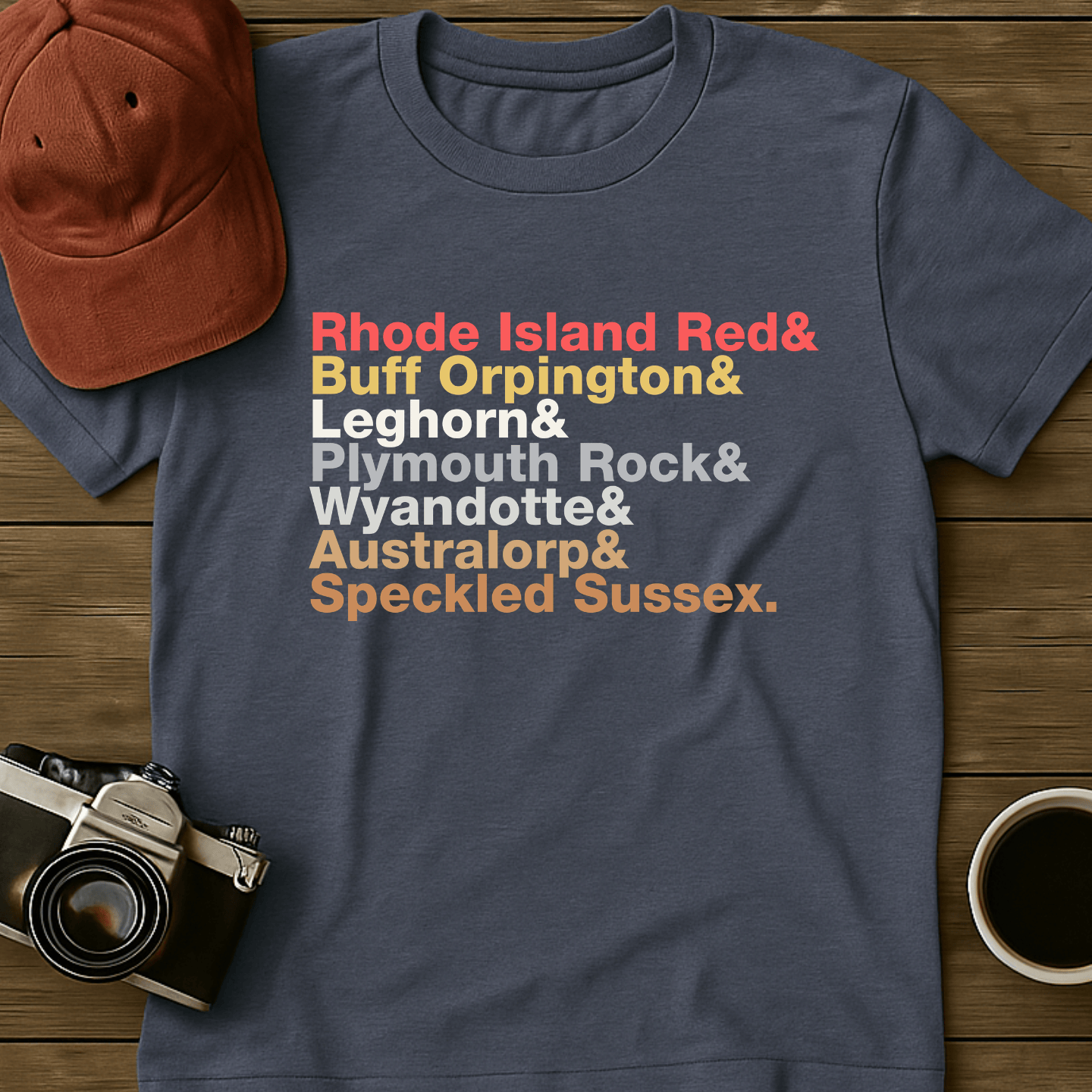 Colorful Backyard Breeds I T-Shirt