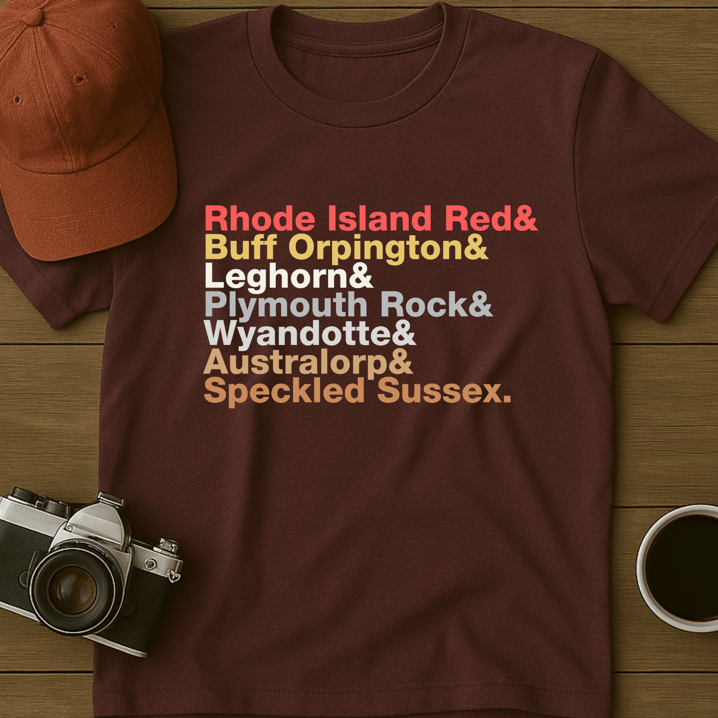 Colorful Backyard Breeds I T-Shirt