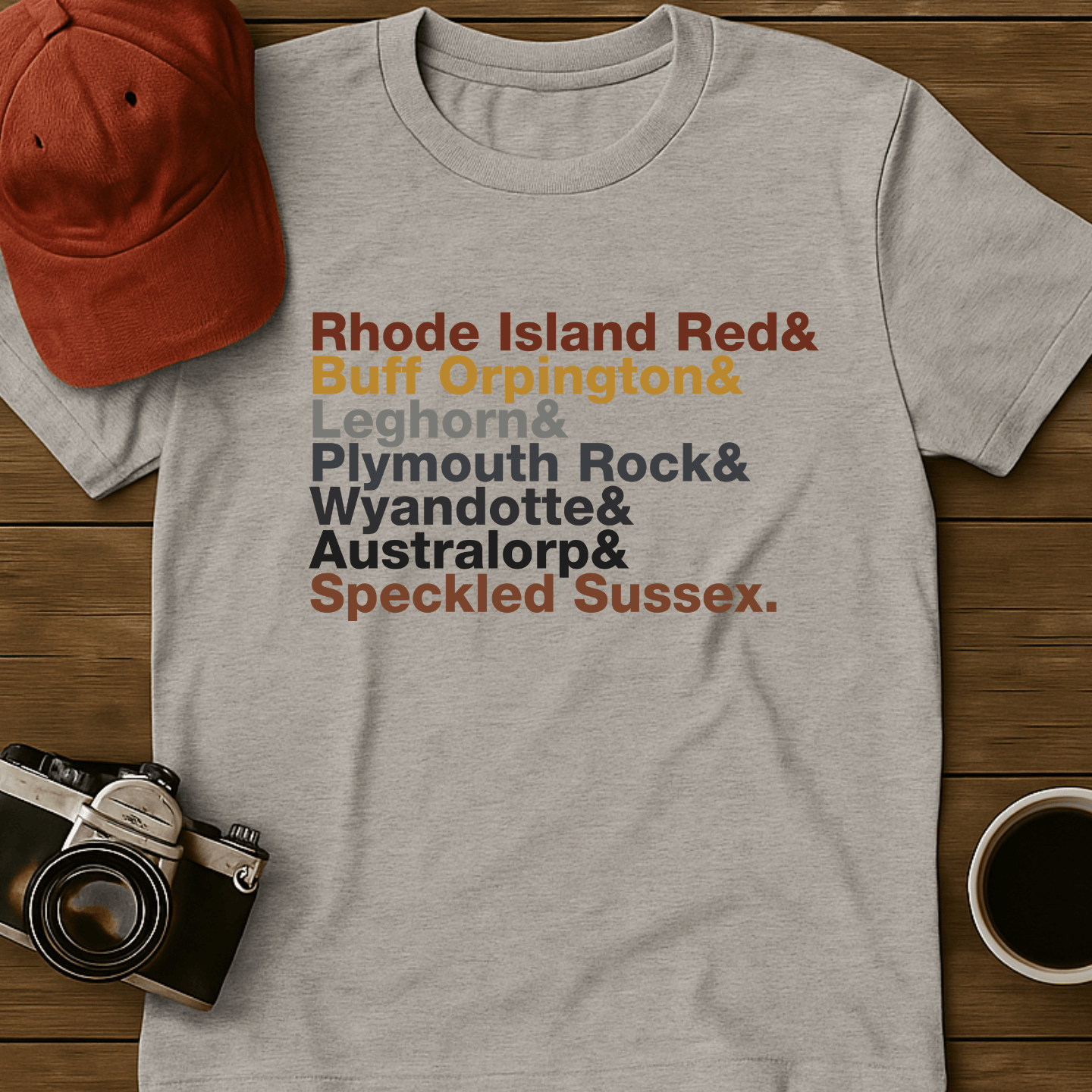 Colorful Backyard Breeds I T-Shirt