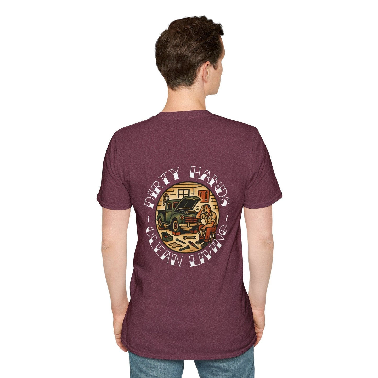 Clean Living Garage T-Shirt (BACK)