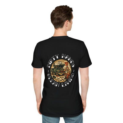 Clean Living Garage T-Shirt (BACK)