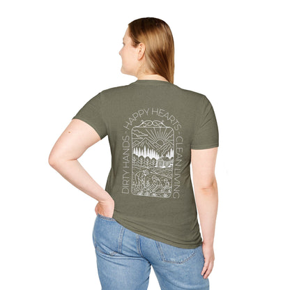 Clean Living Homestead T-Shirt (BACK)
